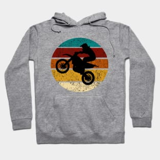 Retro Dirt Bike Motocross Distressed Motocycle Vintage T-Shirt Hoodie